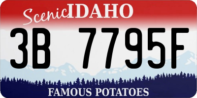 ID license plate 3B7795F