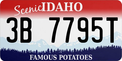ID license plate 3B7795T