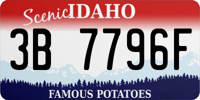 ID license plate 3B7796F