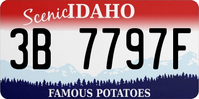 ID license plate 3B7797F