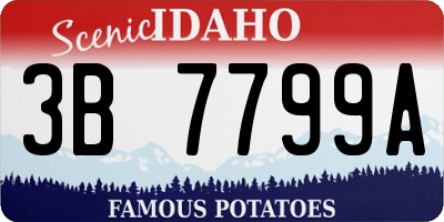 ID license plate 3B7799A