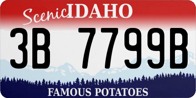ID license plate 3B7799B