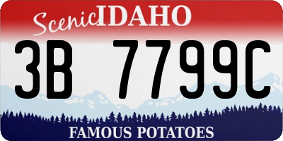 ID license plate 3B7799C