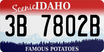 ID license plate 3B7802B