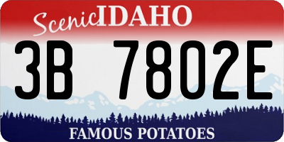 ID license plate 3B7802E