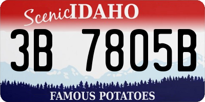 ID license plate 3B7805B