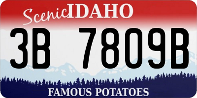 ID license plate 3B7809B