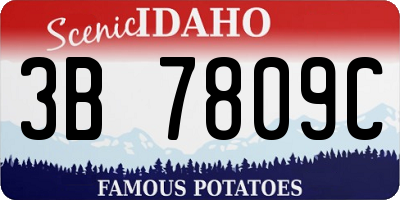 ID license plate 3B7809C
