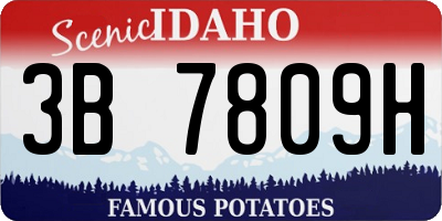 ID license plate 3B7809H