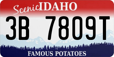 ID license plate 3B7809T