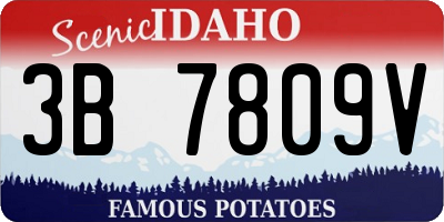 ID license plate 3B7809V