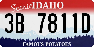 ID license plate 3B7811D