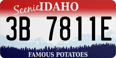 ID license plate 3B7811E