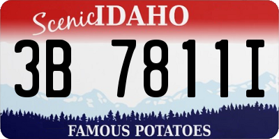 ID license plate 3B7811I