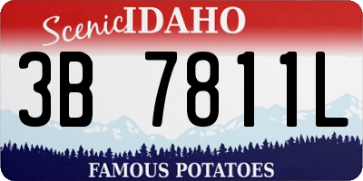 ID license plate 3B7811L