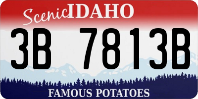 ID license plate 3B7813B