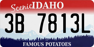 ID license plate 3B7813L