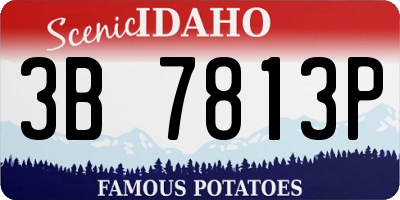ID license plate 3B7813P