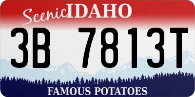 ID license plate 3B7813T
