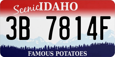 ID license plate 3B7814F