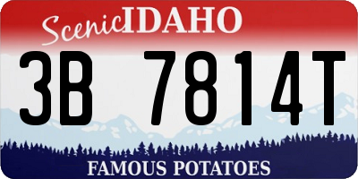 ID license plate 3B7814T