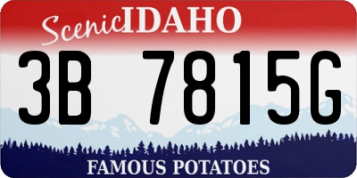 ID license plate 3B7815G