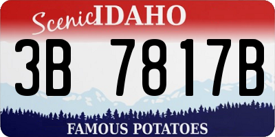 ID license plate 3B7817B