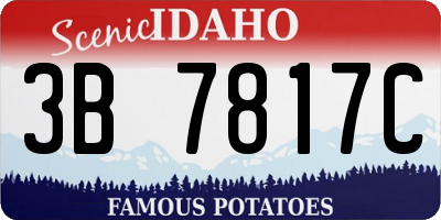 ID license plate 3B7817C