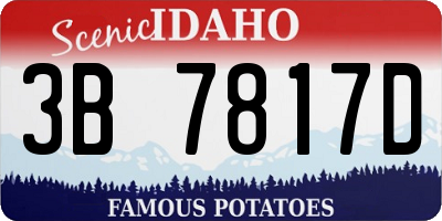 ID license plate 3B7817D