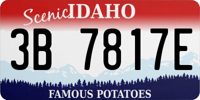 ID license plate 3B7817E