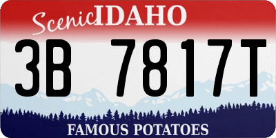 ID license plate 3B7817T