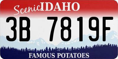 ID license plate 3B7819F