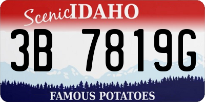 ID license plate 3B7819G