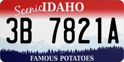 ID license plate 3B7821A