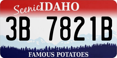 ID license plate 3B7821B