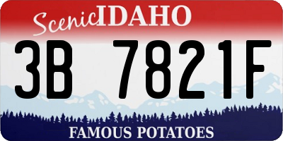 ID license plate 3B7821F