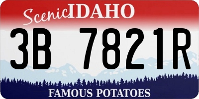 ID license plate 3B7821R