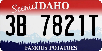 ID license plate 3B7821T