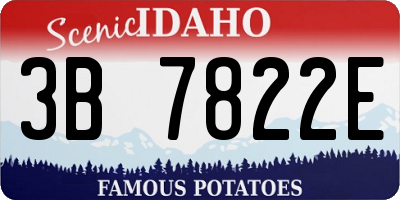 ID license plate 3B7822E