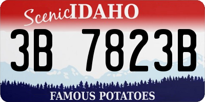 ID license plate 3B7823B