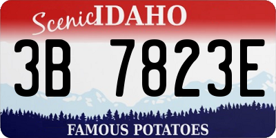 ID license plate 3B7823E