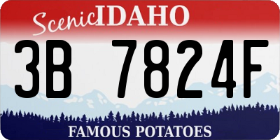 ID license plate 3B7824F
