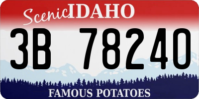 ID license plate 3B7824O
