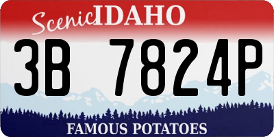 ID license plate 3B7824P