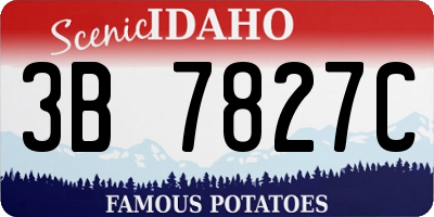 ID license plate 3B7827C