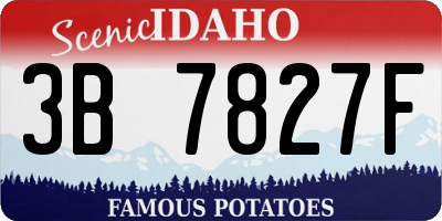 ID license plate 3B7827F