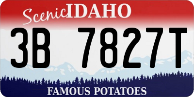 ID license plate 3B7827T