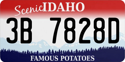 ID license plate 3B7828D