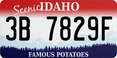 ID license plate 3B7829F