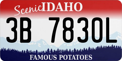 ID license plate 3B7830L